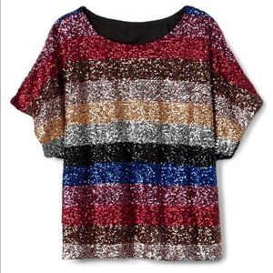Striped Sequin Tshirt - L/XL